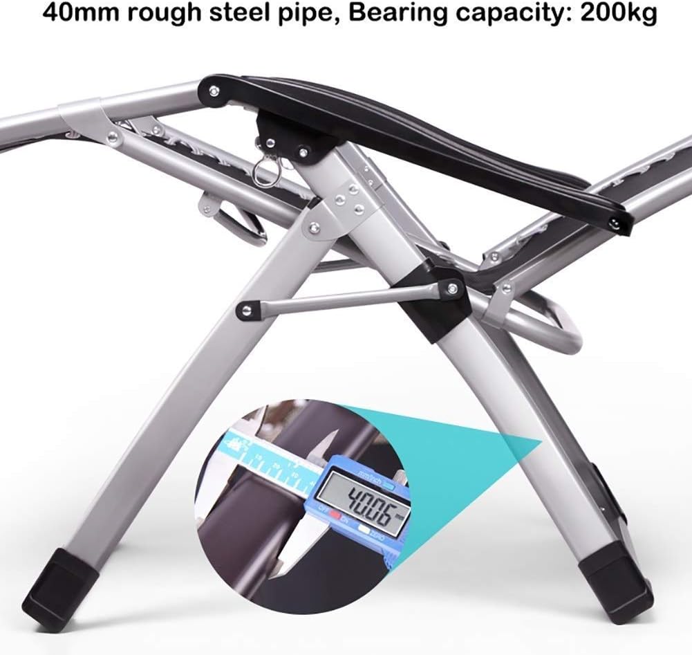 JATIBOSH Sun Loungers in Garden &Outdoors Recliner Armchair Zero Gravity Patio Chairs Reclining Folding Portable Beach Camping Lounge Chair (Color : Black)