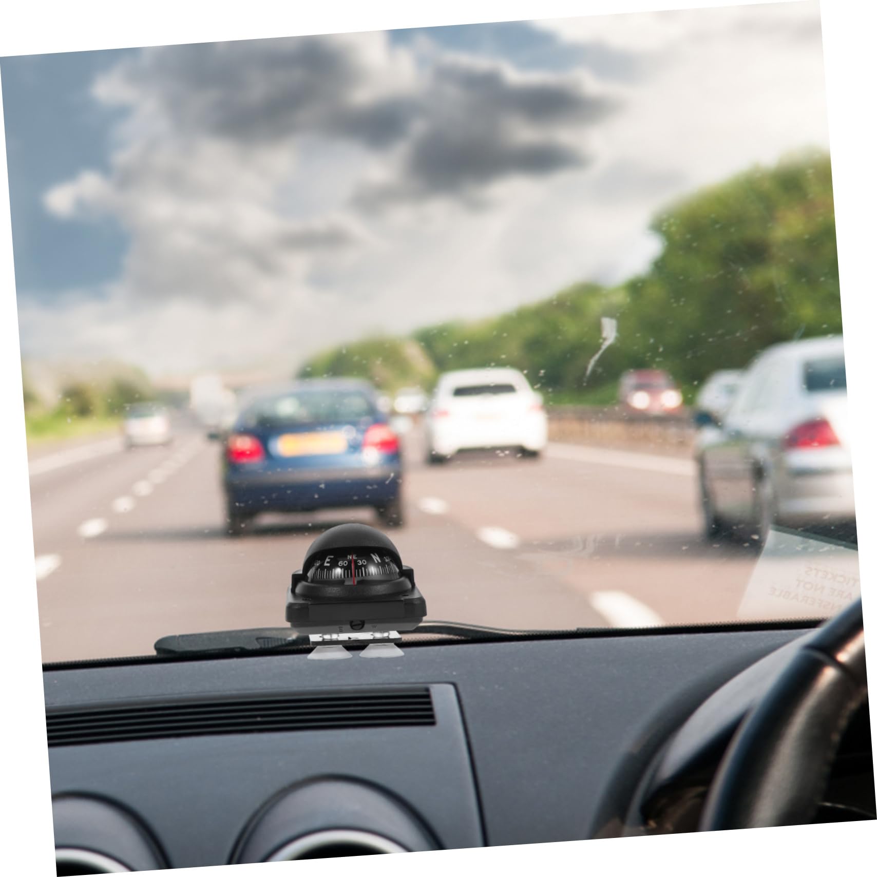 Holibanna Car Compass Ball Automotive Dashboard Compass for Accurate Navigation Vehicles Boats Trucks User Friendly Installation Durable