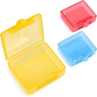 Sukuos Small Pill Box 3 pcs, Cute Travel Pill Organizer Daily Pill Case Container Portable for Pocket Purse for Vitamin Fish Oil Supplements, Easy to Clean