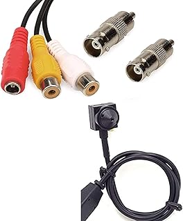 Mini Spy Hidden Camera HD 1000TVL Small Portable Wired Spy Camera Pinhole Convert Camera BNC Video Camera Nanny Cam for CCTV Security Cam Indoor Home Survelliance System Hidden Cam DVR