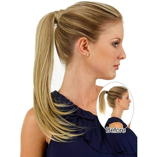 Miniatura 6 de Remeehi Extensiones de cabello humano real, cola de caballo, lacio, envolvente, cola de caballo, 18 pulgadas (2.82 oz, 6# marrón chocolate oscuro)