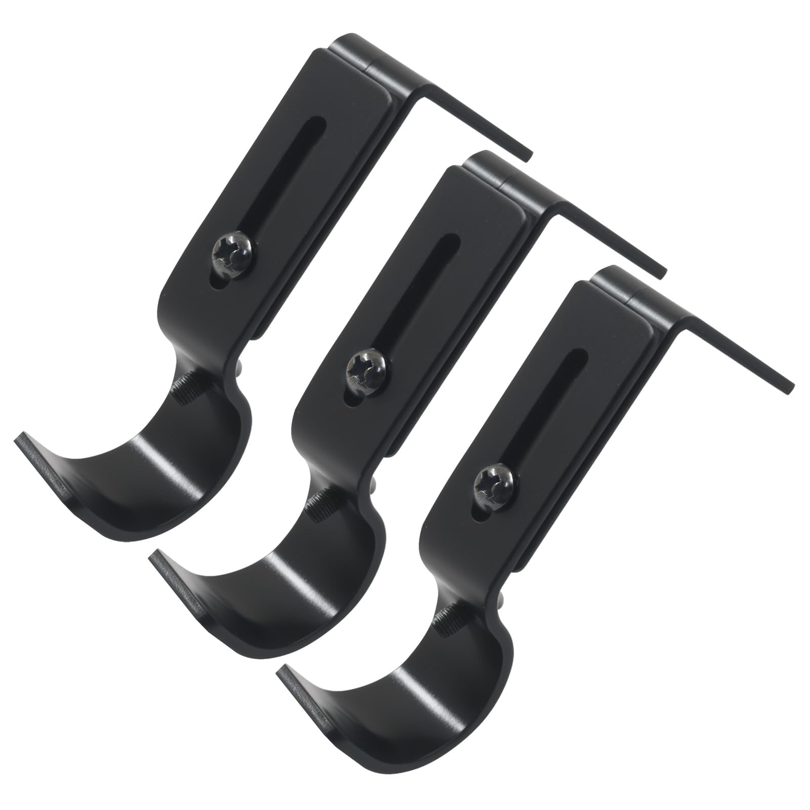 Black Curtain Rod Brackets - 4 Pack -11