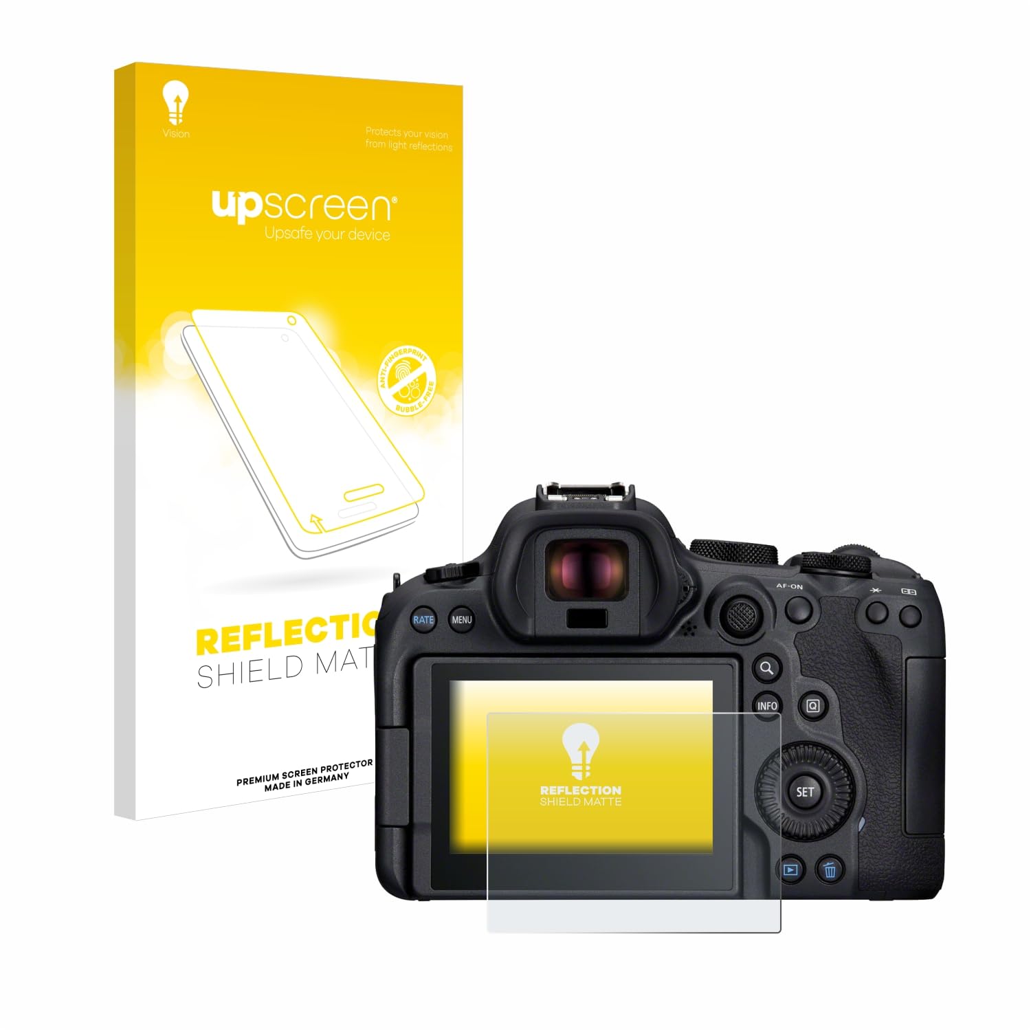 upscreen Anti-Glare Screen Protector for Canon EOS R6 Mark II – Protection Film Matte, 1-Pack
