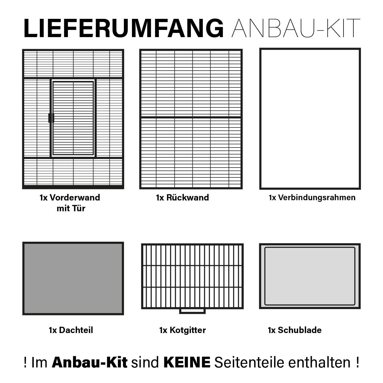 Montana Cages | Anbaukit für New Sydney I und II - ca. 90 x 70 cm | Antik