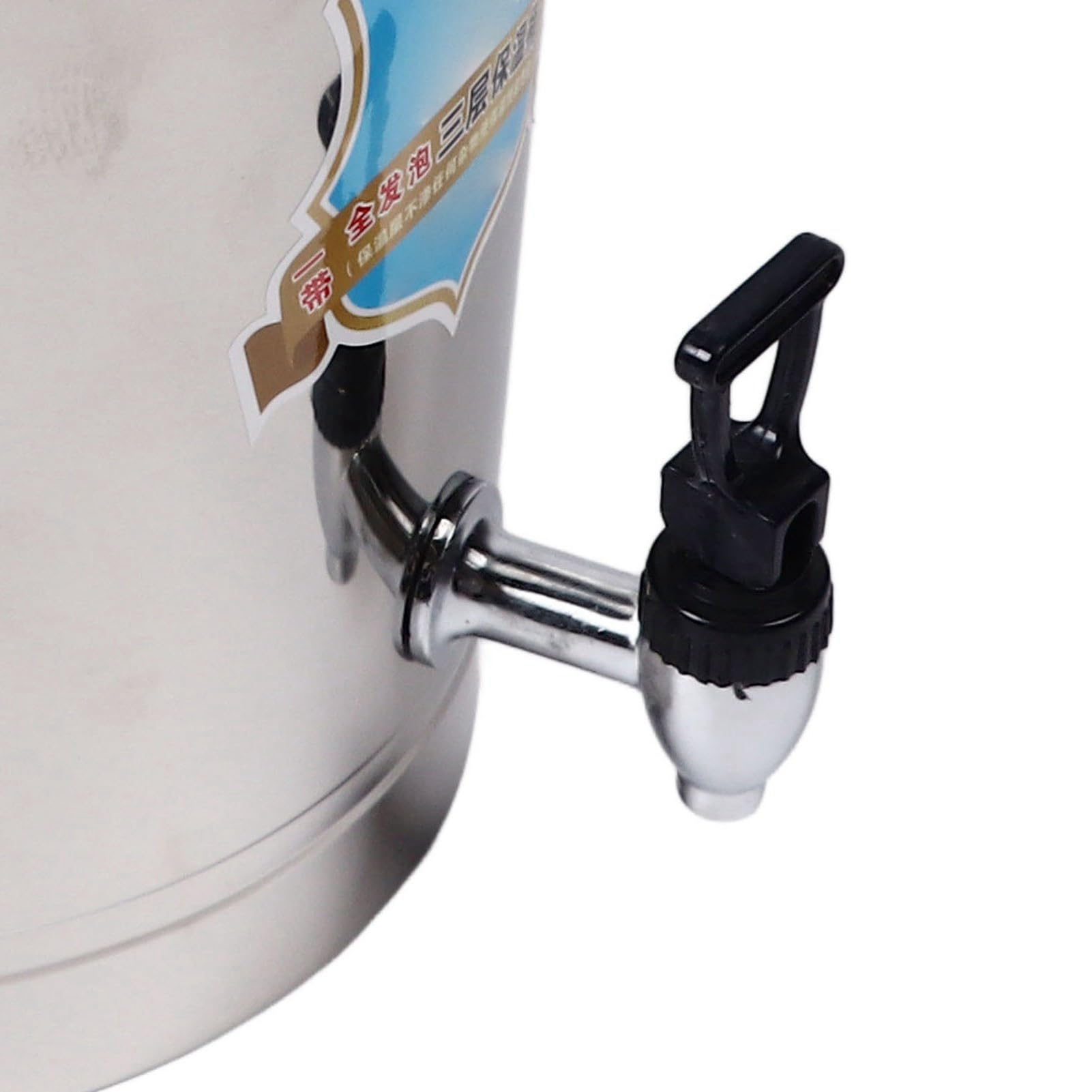 Generic Cubo de Sopa de Acero Inoxidable Aislado de 10 litros con Grifo Duradero para Restaurantes de Acero Inoxidable 304