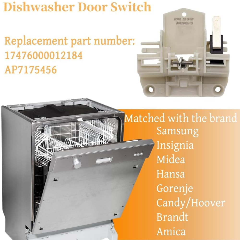 Geschirrspüler Türschloss 17476000000048 - Ersatz Verriegelungsschalter