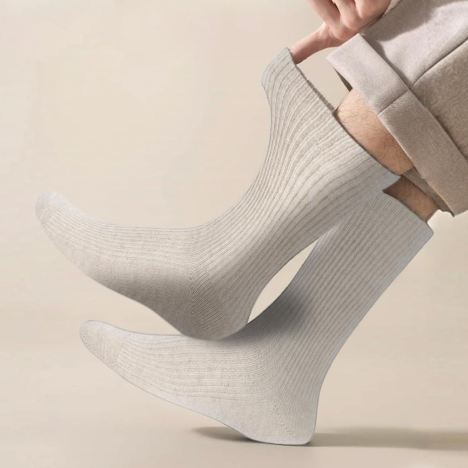 MissShorthair Cashmere Wool Socks 3-Pack for Women & Men Soft Warm Luxury Cashmere Wool Bed Socks for Winter Cozy Thick