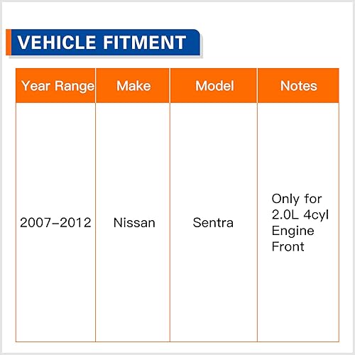 Miniatura 4 de PAROD 513299 Buje de rueda delantera y conjunto de cojinete compatible con Nissan Sentra 2007-2012 solo para motor 4cyl de 2.0L 4 Lugs
