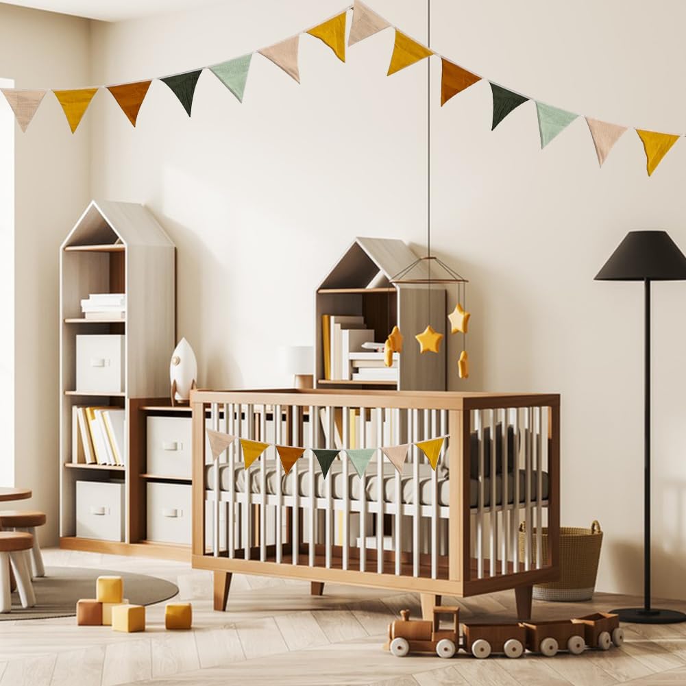 Guirlande Fanion Guirlande De Fanions Pour Chambre D'enfant - Guirlande De Fanions En Plein Air Pour Anniversaire 350 Cm - 12 Triangles (15 Cm X 22 Cm) U00c9toile Guirlande De Fanions Bébé