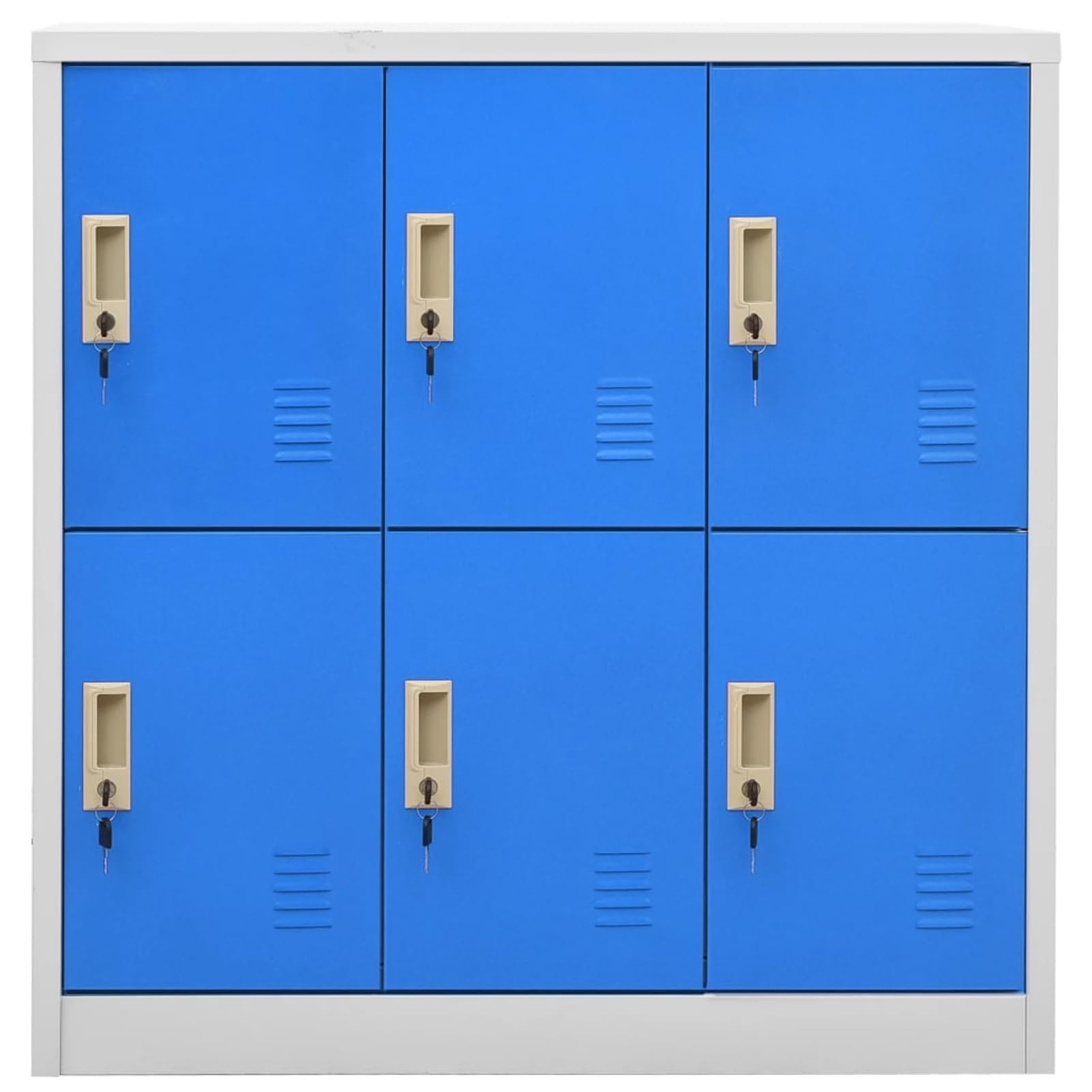 Armario Taquilla 6 Puertas: Acero, 60 kg de Capacidad, para Oficinas y Escuelas