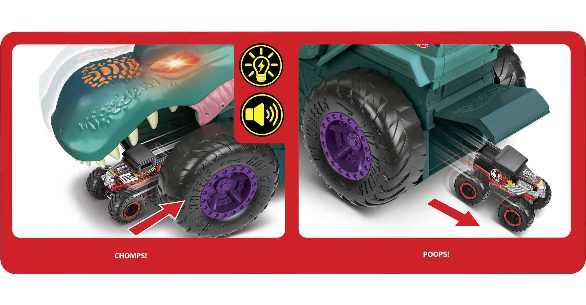 Hot Wheels Monster Trucks Car Chompin' Mega Wrex Giant 164 DieCast