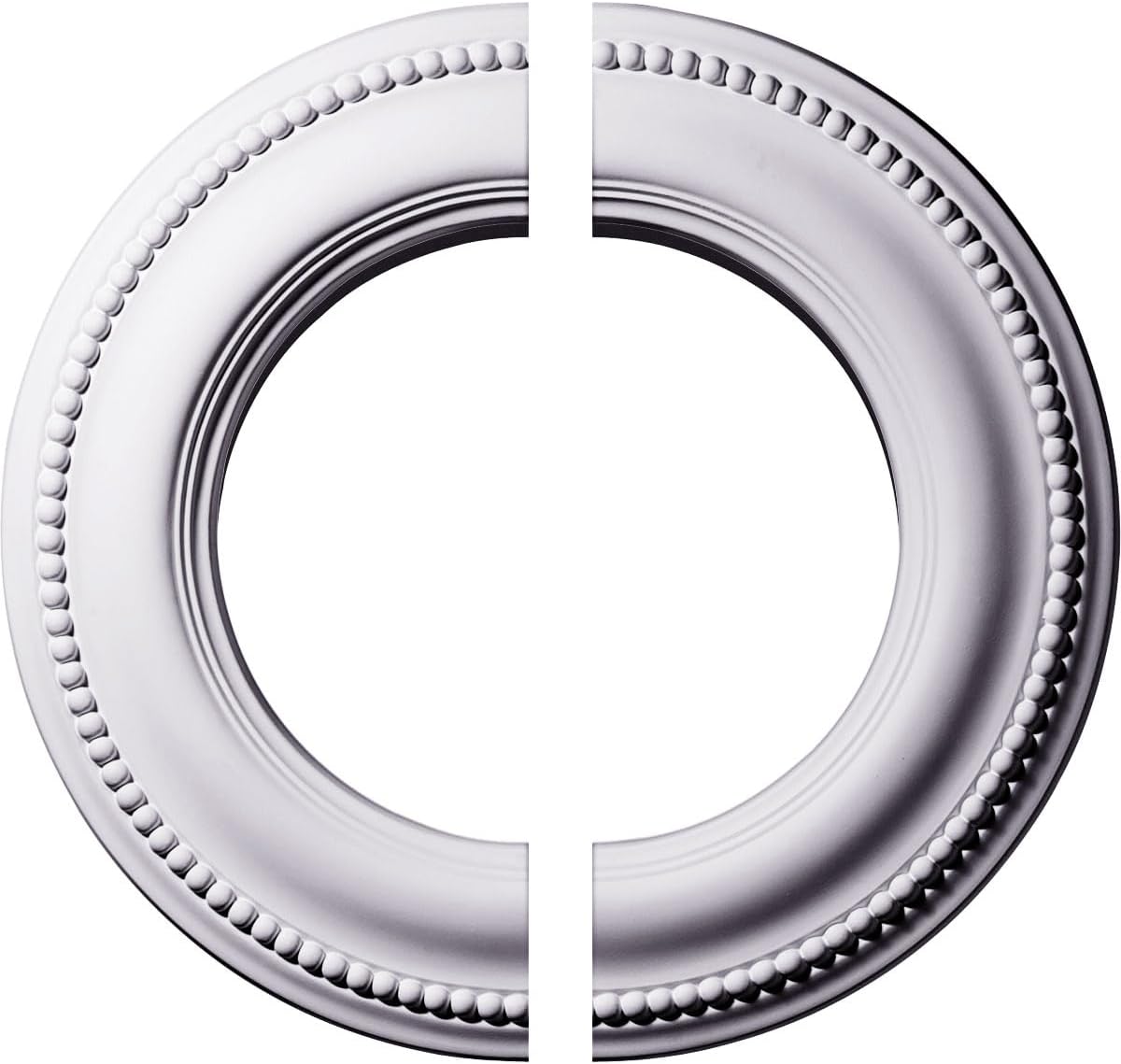 Ekena Millwork CM13BR2 13"OD x 7 1/2"ID x 3/4"P Bradford Classic Ceiling Medallion, Fits Canopies up to 8-5/8", 2 Piece