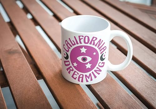 Miniatura 5 de California Dreaming M318 - Taza de café de cerámica blanca de 11 onzas