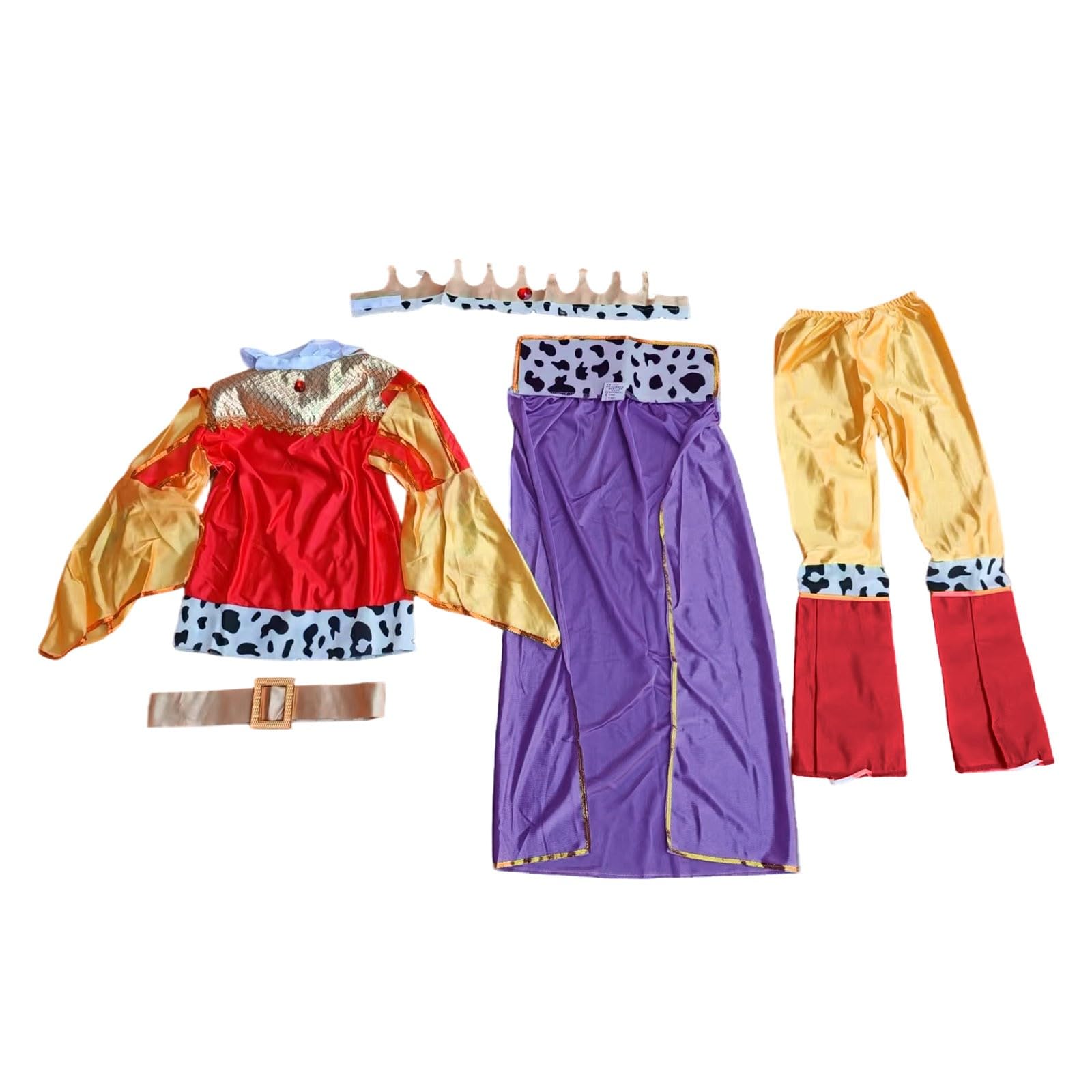MaNMaNing Costume Carnaval Enfant Garcon Roi Cape Sceptre Cosplay Médiéval Fête Anniversaire Spectacle Tenue Empire Royal Costume Enfant Garcon 3 13 Ans
