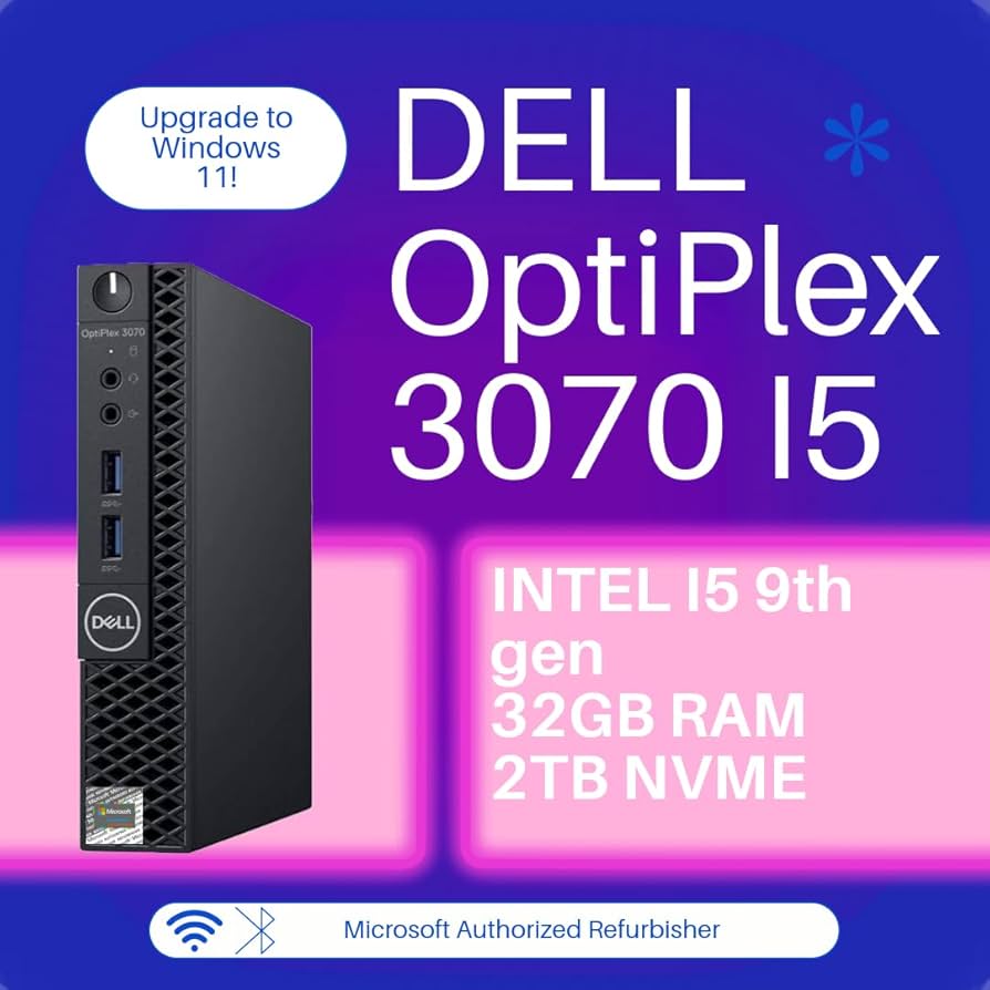 Amazon.com: Dell OptiPlex 3070 Mini Desktop Intel 9th Gen i5-9500T