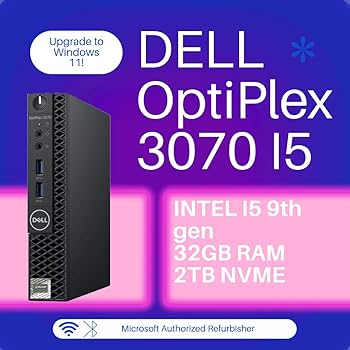 DELL - Dell OptiPlex 3070 ミニPC corei7 9700T Amazon.com: Dell Optiplex 3070 (Latest Model) Micro PC (MFF