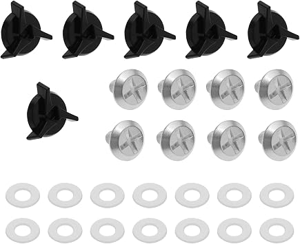 2 Sets of Motorcycle Helmet Screws Fixing Screws Helmet Accessories Plastic Metal for Motorcycle Off-Road Vehicles Black Silver