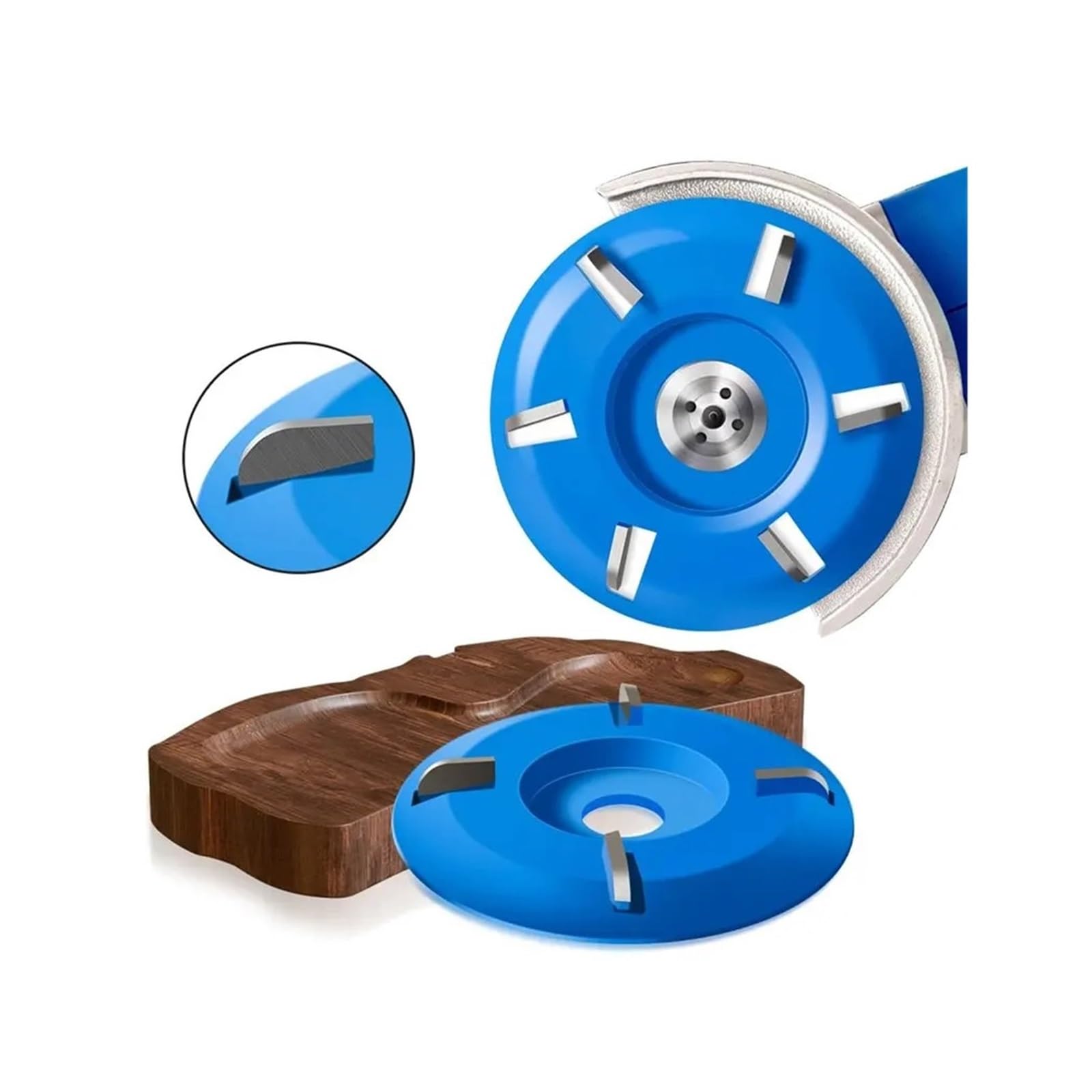 Fresa de diámetro interior de 16 mm | For amoladora angular, disco de tallado ende 90 mm y 6 dientes, for dar forma a muebles