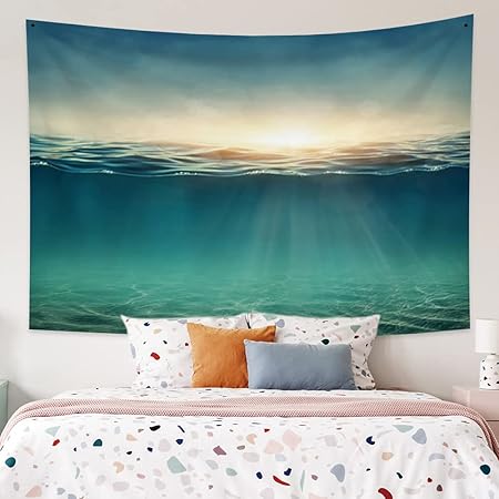 Amazon Co Jp タペストリー 幻想 ファンタジー イラスト アート 絶景 風景 大きい 部屋 飾り 背景布 壁 インテリア 布 デザイン４ ホーム キッチン