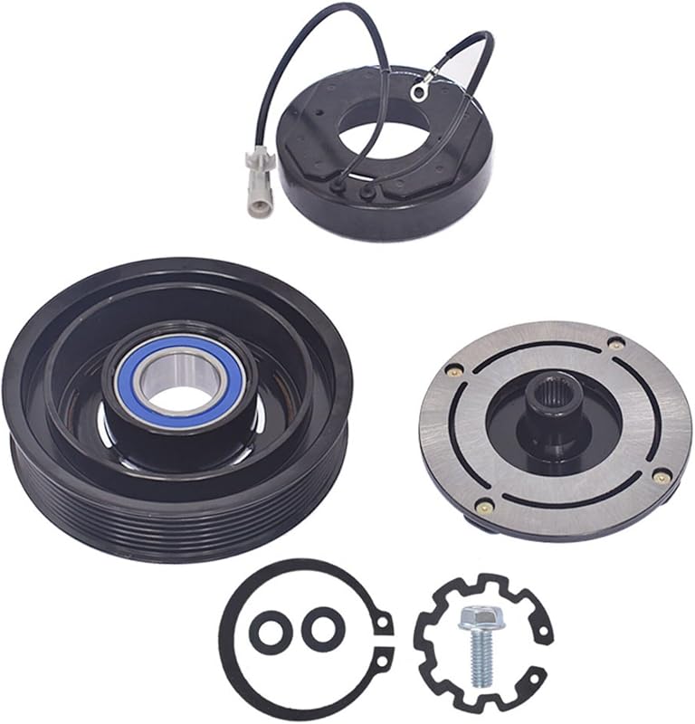 Kit de embreagem do compressor de ar-condicionado 10S17E GXYWADY com polia, prato e bobina para Camry, Highlander e Solara 2.4L 2001–2008