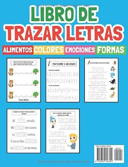 Libro de Trazar Letras: Un Cuaderno de Actividades para Aprender a Escribir las Letras, Palabras y Oraciones - Caligrafía Preescolar para Niños de 3 a 5 años Libros de Caligrafía para Niños en