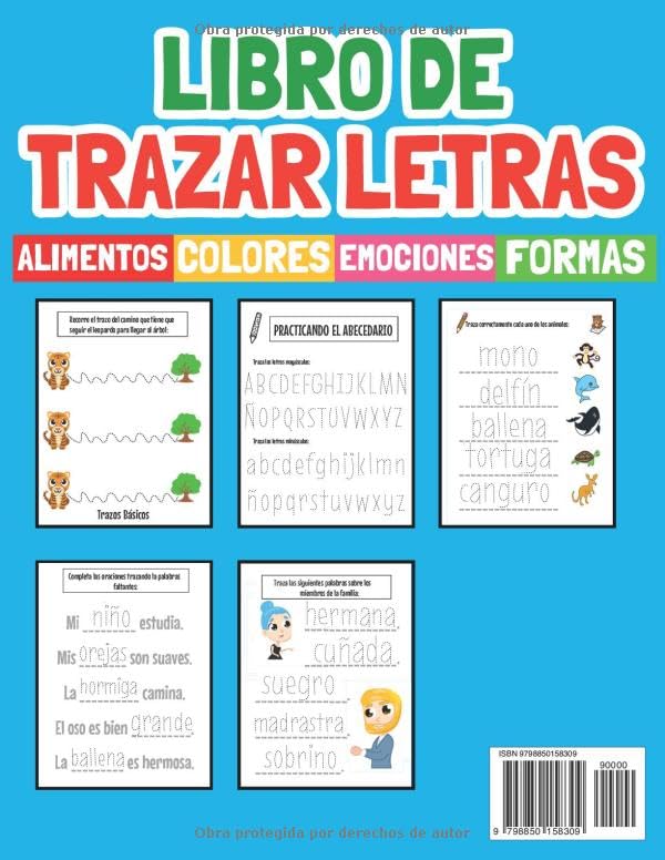 Miniatura 2 de Libro de Trazar Letras Un Cuaderno de Actividades para Aprender a Escribir las Letras, Palabras y Oraciones - Caligrafía Preescolar para Niños de 3