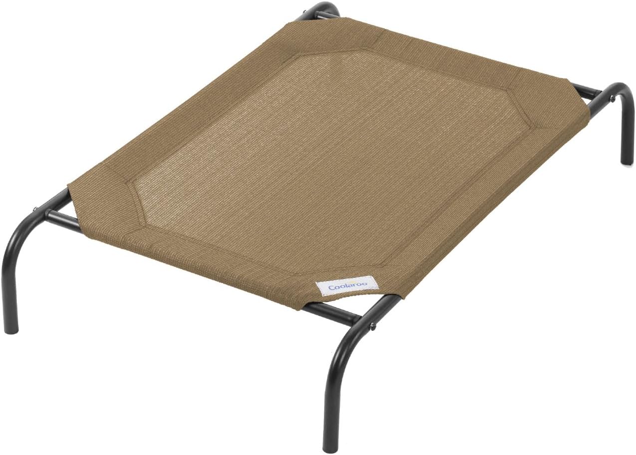 Coolaroo Pet Bed, Elevated Pet Bed, Raised, Cooling, Washable, Indoor or Outdoor Dog Bed or Cat Bed, Medium (M), Nutmeg