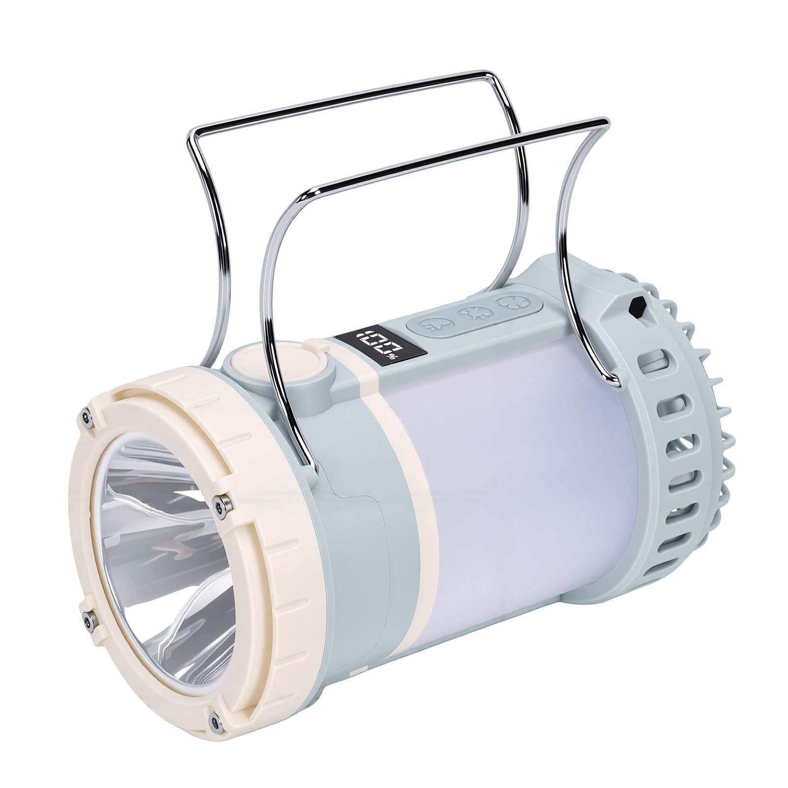 Chrees Lampada da Campeggio con Ventola, Luce Ricaricabile Impermeabile