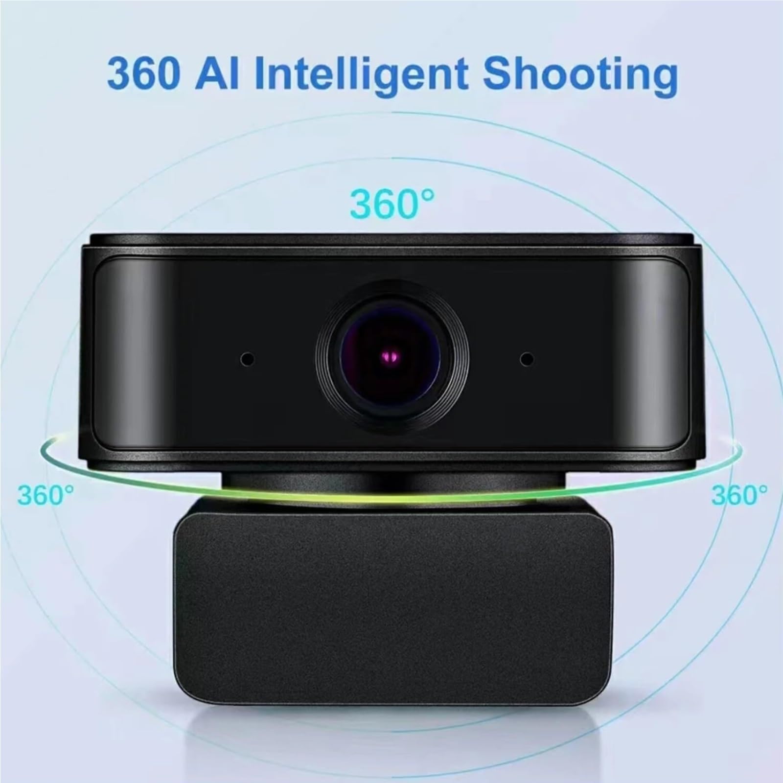Webcam pour PC, Webcam 2 Pièces 1080P USB À 360 Degrés