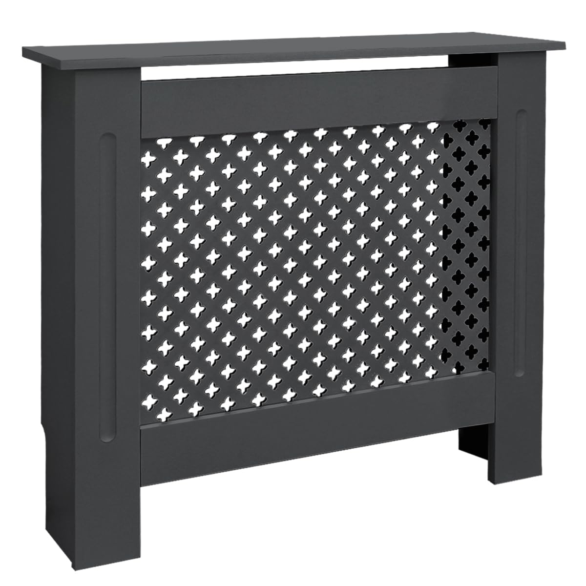 ECD Germany Cubreradiador Panal de MDF Lacado Antracita 78 x 19 x 82 cm