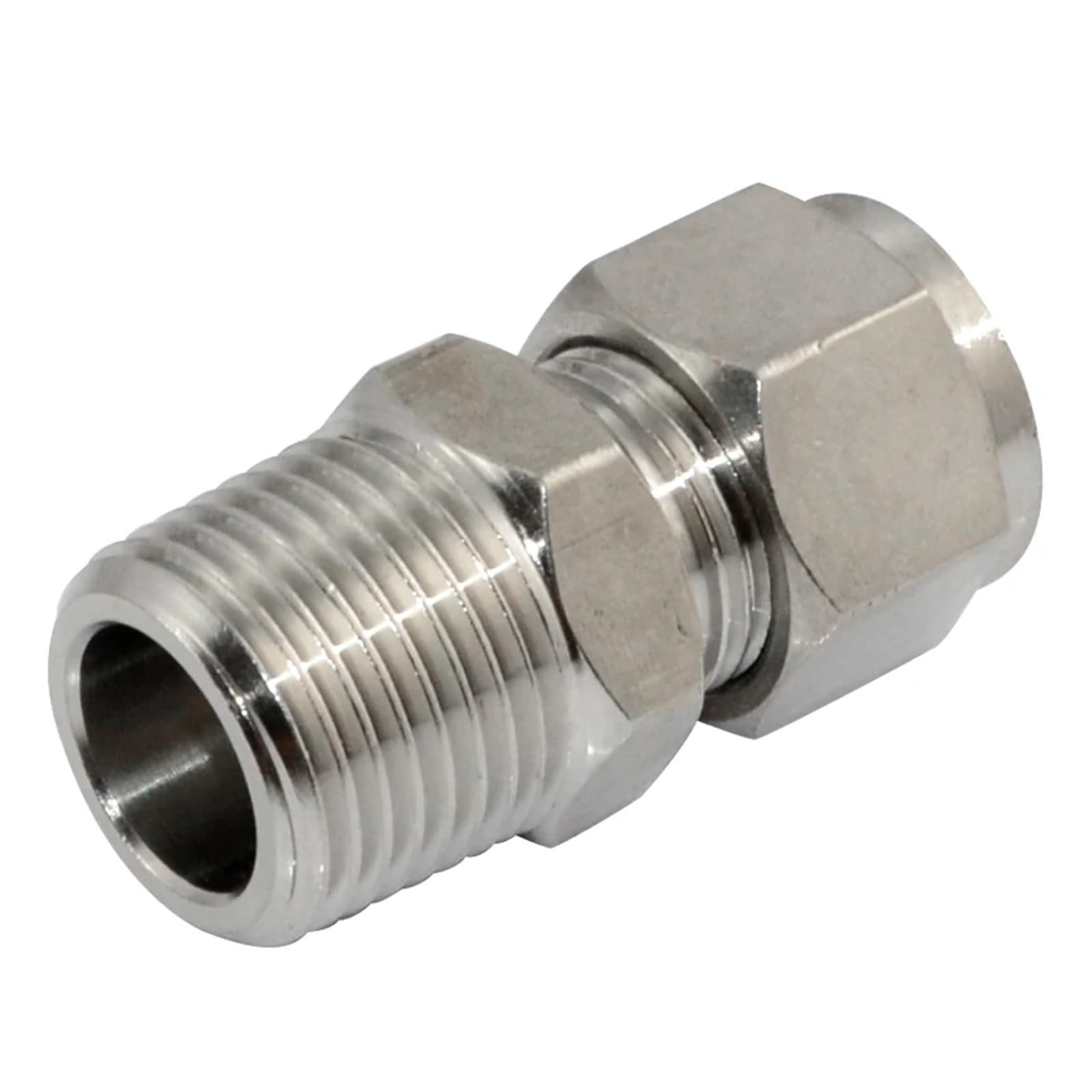 Raccordo di conversione in acciaio inossidabile 1/8" 1/4" 3/8" 1/2" 3/4" 1" M14 M20 Femmina Maschio Croce Raccordo per tubo divisore in acciaio inossidabile a 4 vie (maschio BSPT (ZG), M20x1,5)