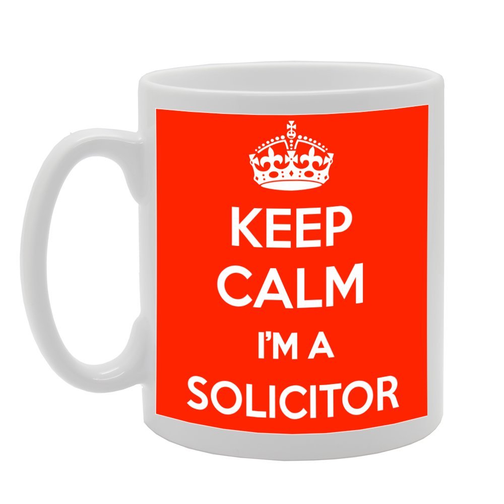 Coralgraph Inc Men's White Mg1035 Keep Calm I'm A Solicitor Novelty Gift Printed Tea Coffee Ceramic Mug