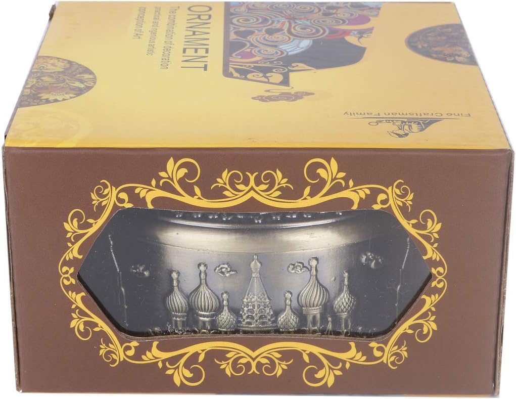 Crеаtіvе Prоduсt LAUYOO Windproof Ashtray with Lid for Cigarettes for Indoor and Outdoor, Round Vintage Cigar Smoking Ashtray, Metal Decorative Ashtray for Home Office Decoration Nice Gift for Women Men(Bronze Castle)