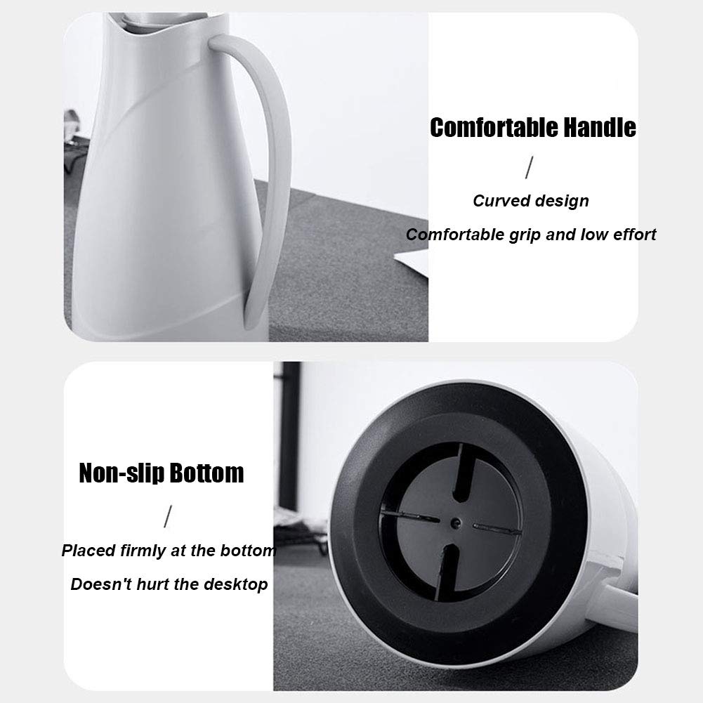 Carafe Isotherme En Acier Inoxydable 1L - Isolation Sous Vide - Garde Chaud/Froid - Couvercle Étanche - Pour Café, Thé, Boissons - 2