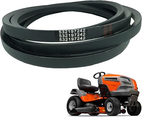 Replaces 532197242 Lawn Mower Deck Belt for Husqvarna YTH24V48 YTH24K48 YTH2348 YTA24V48 48 Inch 197242 Craftsman Poulan/Aramid Cord / 138.20 inches