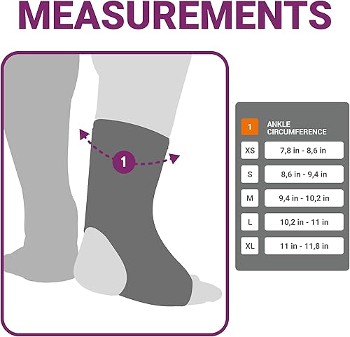 Miniatura 6 de HIDROLIGHT - Tobillera ortopédica - Tobillera para esguince de tobillo - Soporte de tobillo esguince, envoltura de pie, manga de compresión de