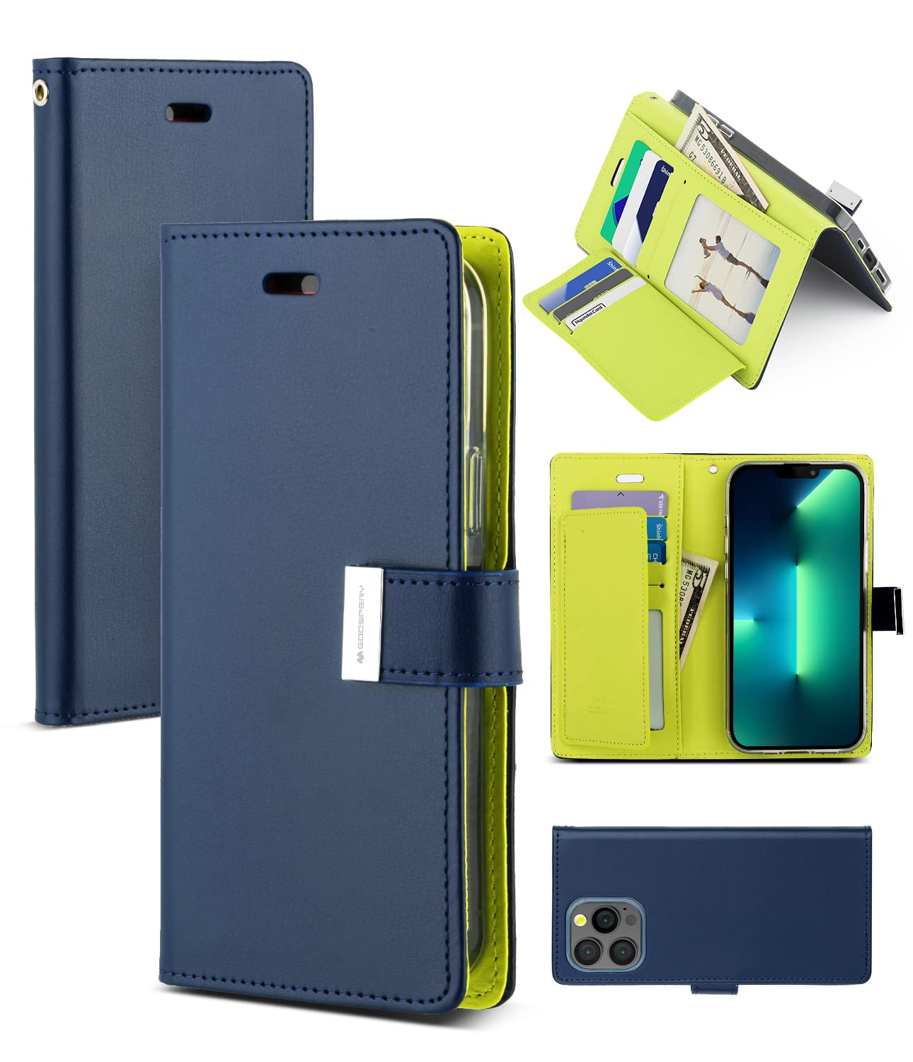 Amazon.co.jp: Goospery iPhone 13 Pro Max 用 ケース 手帳型 Rich 6.7