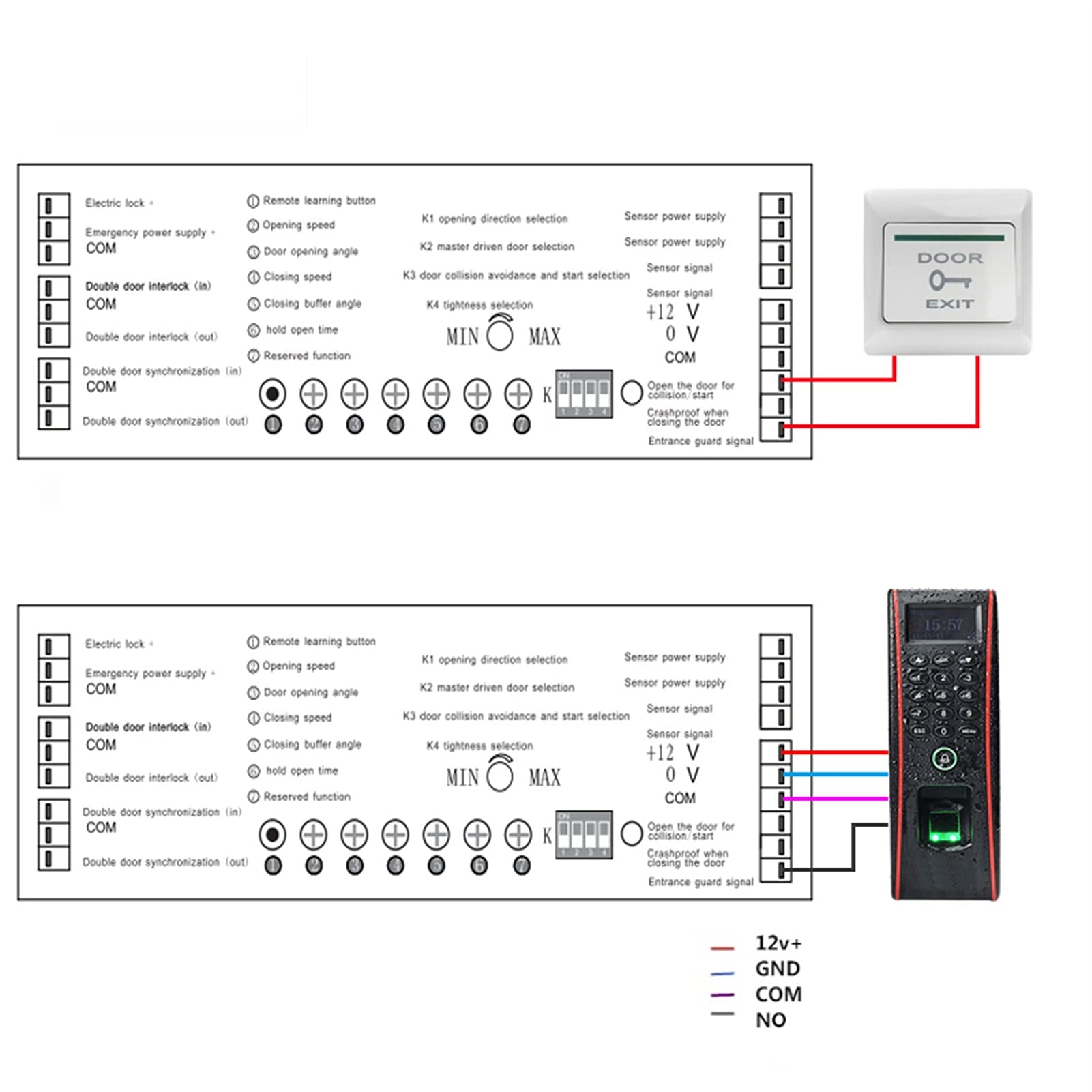 Abrepuertas Smart Home automático abridor de puerta oscilante cerrador eléctrico de puerta de garaje mando a distancia con sensor opcional Motor de puerta grande Diseño inteligente (plata)