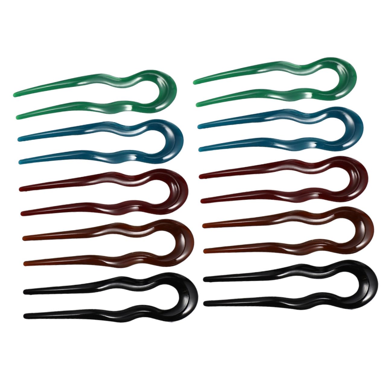 IWOWHERO 10pcs Vintage U Shape Hair Forks for Women French Hair Bun Sticks Lightweight Updo Accessories for Parties and Events