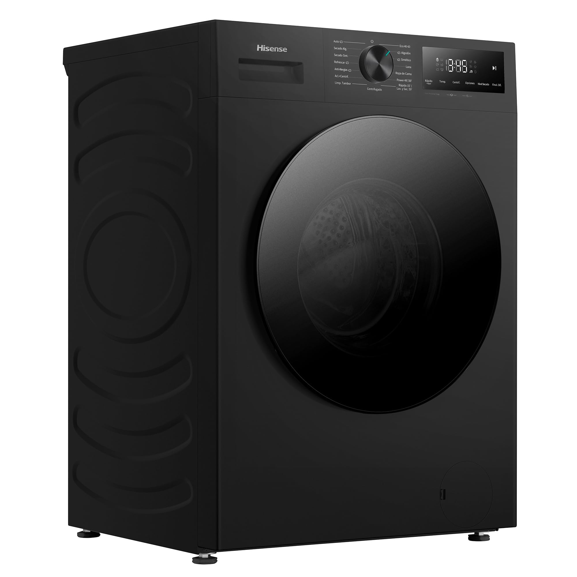Hisense WD1I1142BBL2 - Lavasecadora 11 kg/7 kg, Fondo 59cm, 1400 rpm, Lavado y Secado 59', Dispensador Automix, Programa Lavado Auto, Función Antiarrugas, iFit™ Fondo Optimizado, Negro
