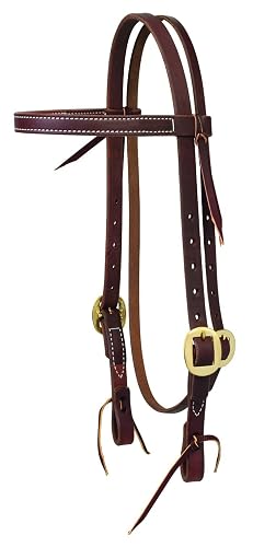 Weaver Leather Working Cowboy - Cabezal de latón Macizo, Color marrón, 10-0512, Brass Hardware, 5/8 Inches