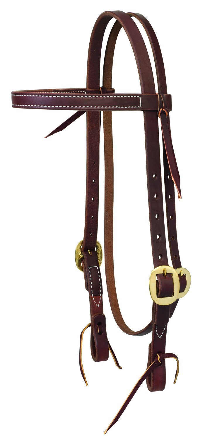 Weaver Leather Working Tack Solid Brass Economy Browband Headstall โ image 1