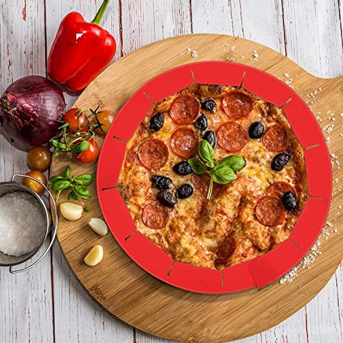 Pie Crust Shield,Silicon Pie Crust Shield,Pie Crust Shield,Pie Crust Protector Shield for Baking Pie Fit 8 Inch to 11.4 Inch Diameter Pies (4 Pieces, Red) - Thumbnail 7