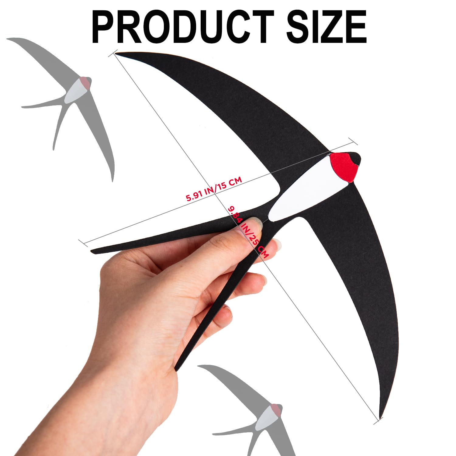 Flying Swallows Hanging Mobile Set of 5, DIY Handmade Swallow Bird Mobile Hanging Decor for Living Room and Bedroom