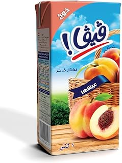 عبوة عصير خوخ تيترا من فيفا، 1 ل