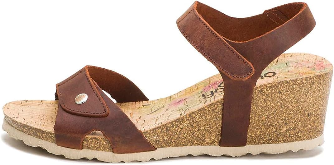YokonoJerez 073F, Women's Leather Wedge Sandals