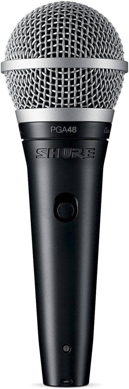 PGA48-XLR Cardioid Dynamic Vocal Microphone with 15' XLR-XLR Cable, Black, 5.00 x 10.00 x 3.50