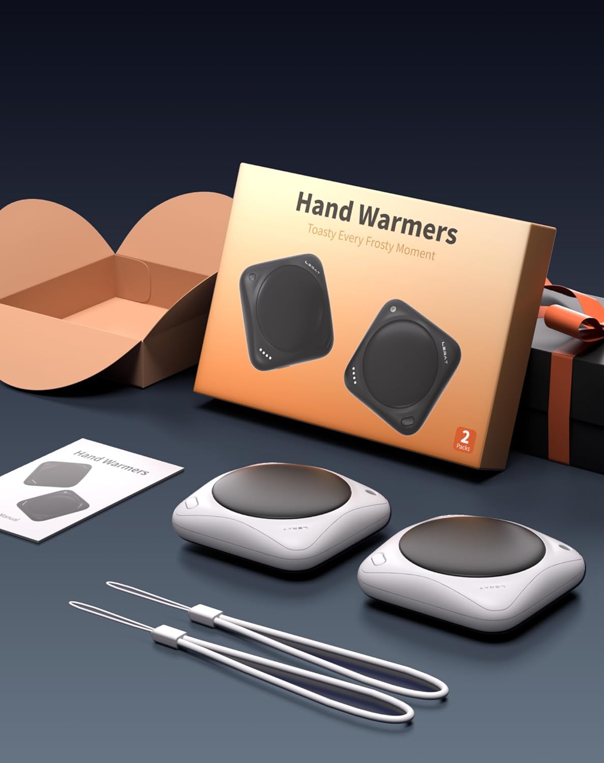 Lerat Hand Warmers Rechargeable, 2 Pack Electric Hand Warmers, Reusable Portable Pocket Heater - Image 6