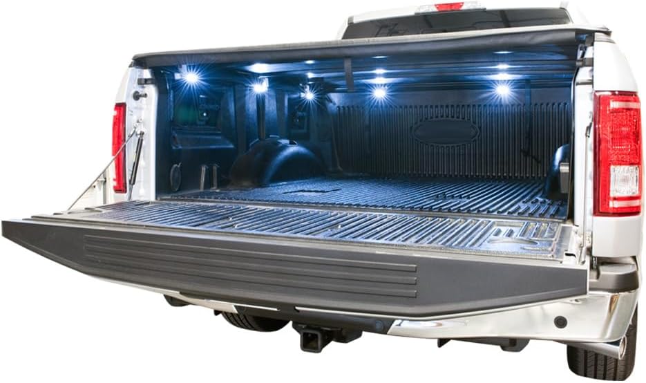 R&L Racing Roll-Up Soft Tonneau Cover+16X LED Lights Compatible with 09-16 Dodge Ram 6.4 Ft 76.8" Truck Bed