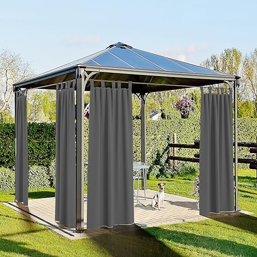 Relax World Outdoor-Zelt für Veranda, Pavillon aus wasserdichtem Stoff, Schlaufen mit Springfield-Knopf, Maße L 160 x H 260 cm (Anthrazit)